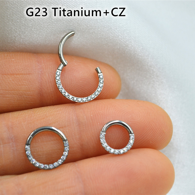 Clicker Ring Seamless - 10 개/몫 G23 티타늄 코 원활한