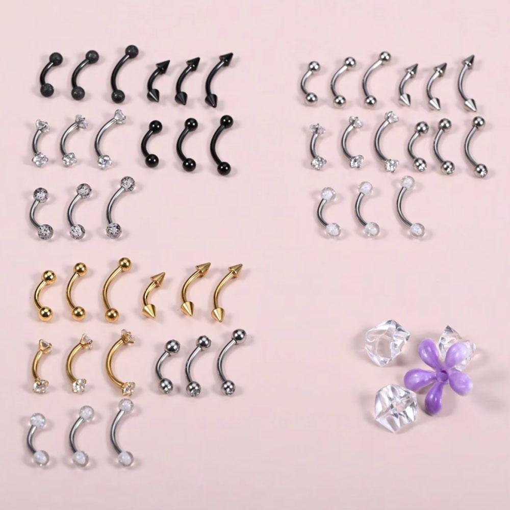 Body Jewelry Vertical Labret - 15종 세트 16g 피어싱 쥬얼리 눈썹