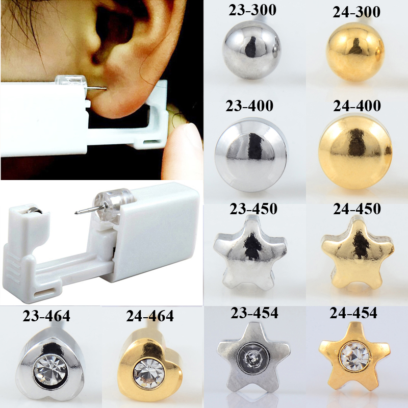 Body Jewelry Display Case - 24 개/상자 통증 없음 귀 피어싱