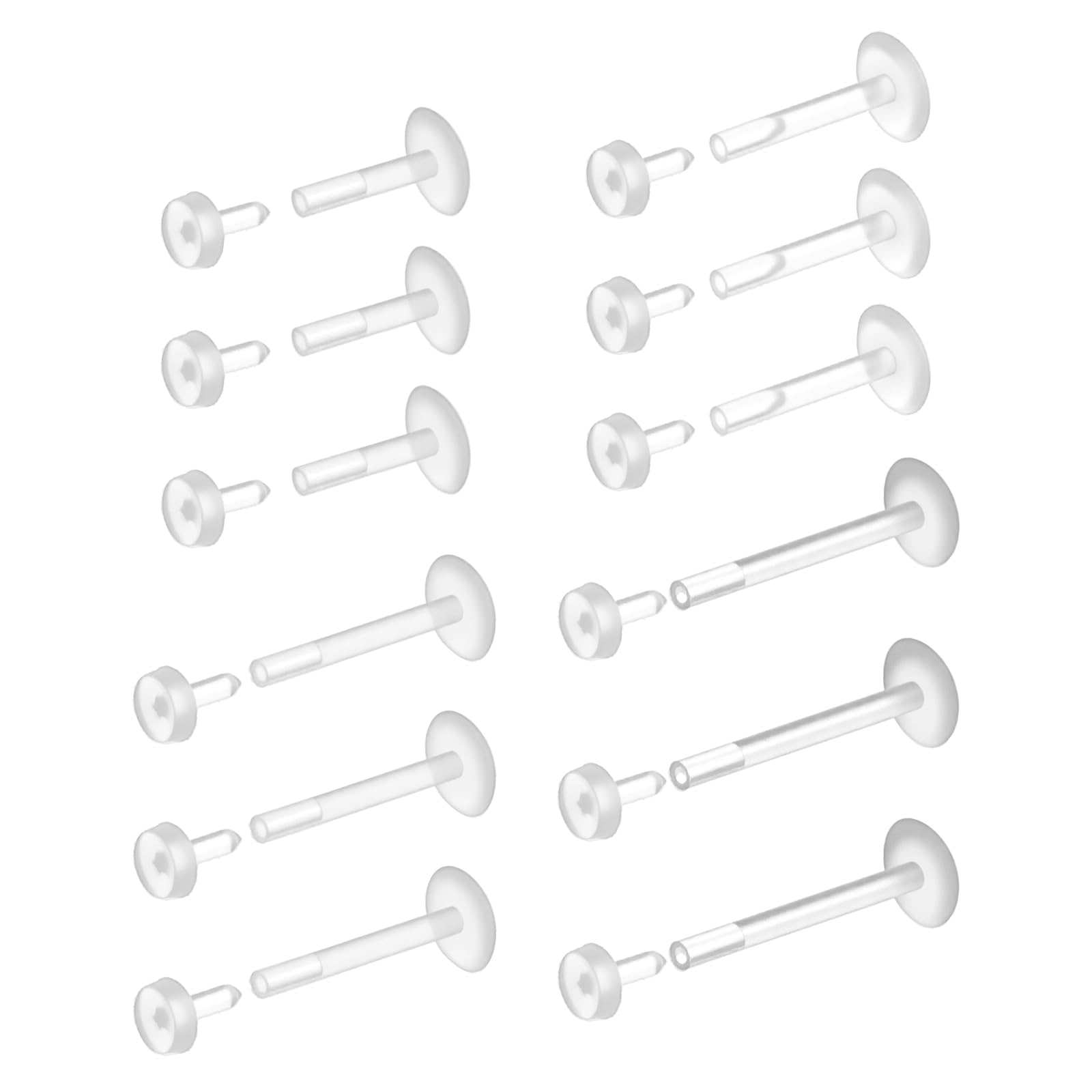 Flat Back Labret Stud - 스포츠 아크릴 라브레트 보석을 위한 12