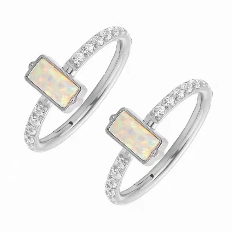 10pcs 316L 외과 강철 오팔 CZ 16G 코 원 - Clicker Ring Seamless 리뷰 및 가격