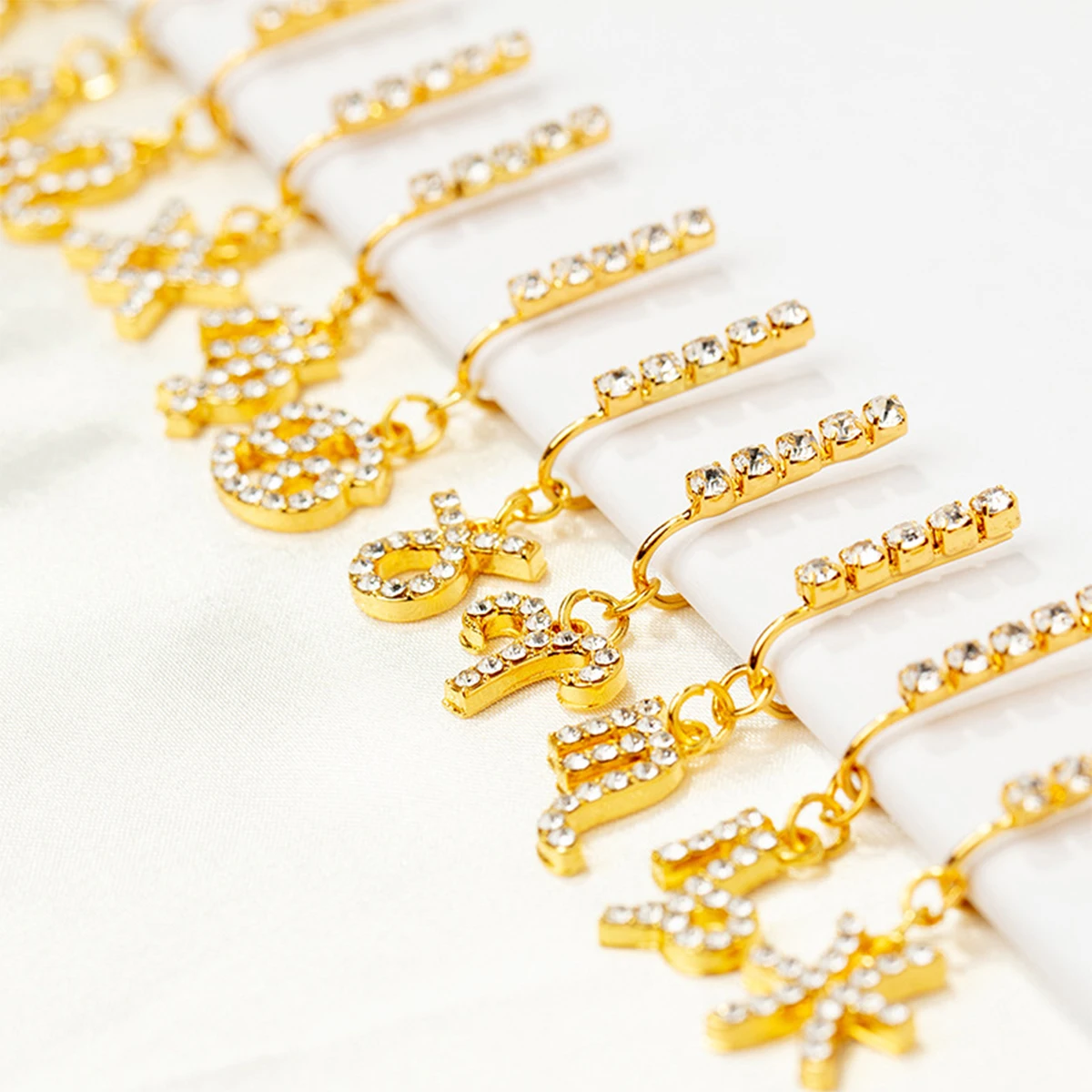 금속 지르콘 12 조디악 이어 클립, 비 천공 가짜 코 - Body Jewelry Ear 리뷰 및 가격