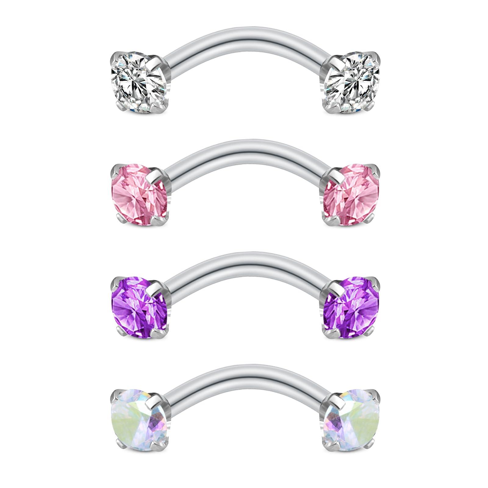 4개입 루크 피어싱 쥬얼리 눈썹 링 수술용 스틸 버티컬 - Body Jewelry Vertical Labret 리뷰 및 가격
