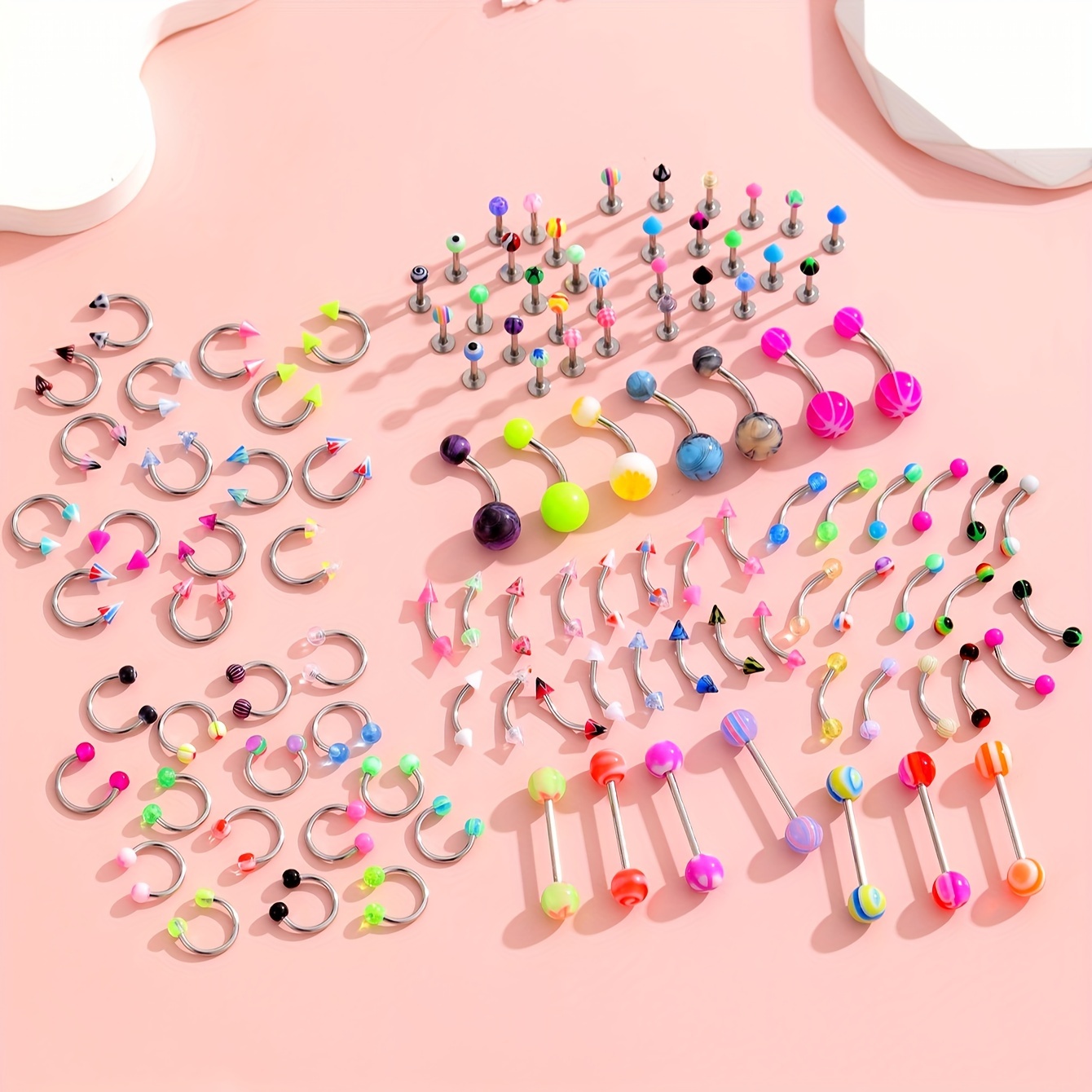45/80/110Pcs 믹스 스타일 스테인레스 스틸 혀 - Body Jewelry Display Case 리뷰 및 가격