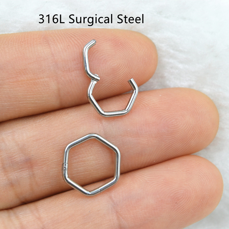50 개/몫 316L 외과 강철 원활한 힌지 세그먼트  - Clicker Ring Seamless 리뷰 및 가격