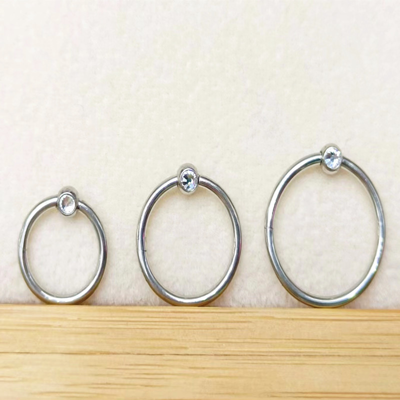 50개/묶음 316 외과용 스틸 젬스 코 귀 심리스 힌 - Clicker Ring Seamless 리뷰 및 가격
