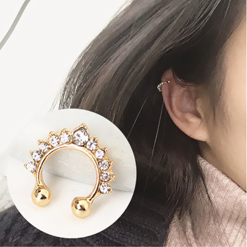 여성용 U자형 코 클립, 가짜 코 반지 및 스터드, 비 - Body Jewelry Ear 리뷰 및 가격
