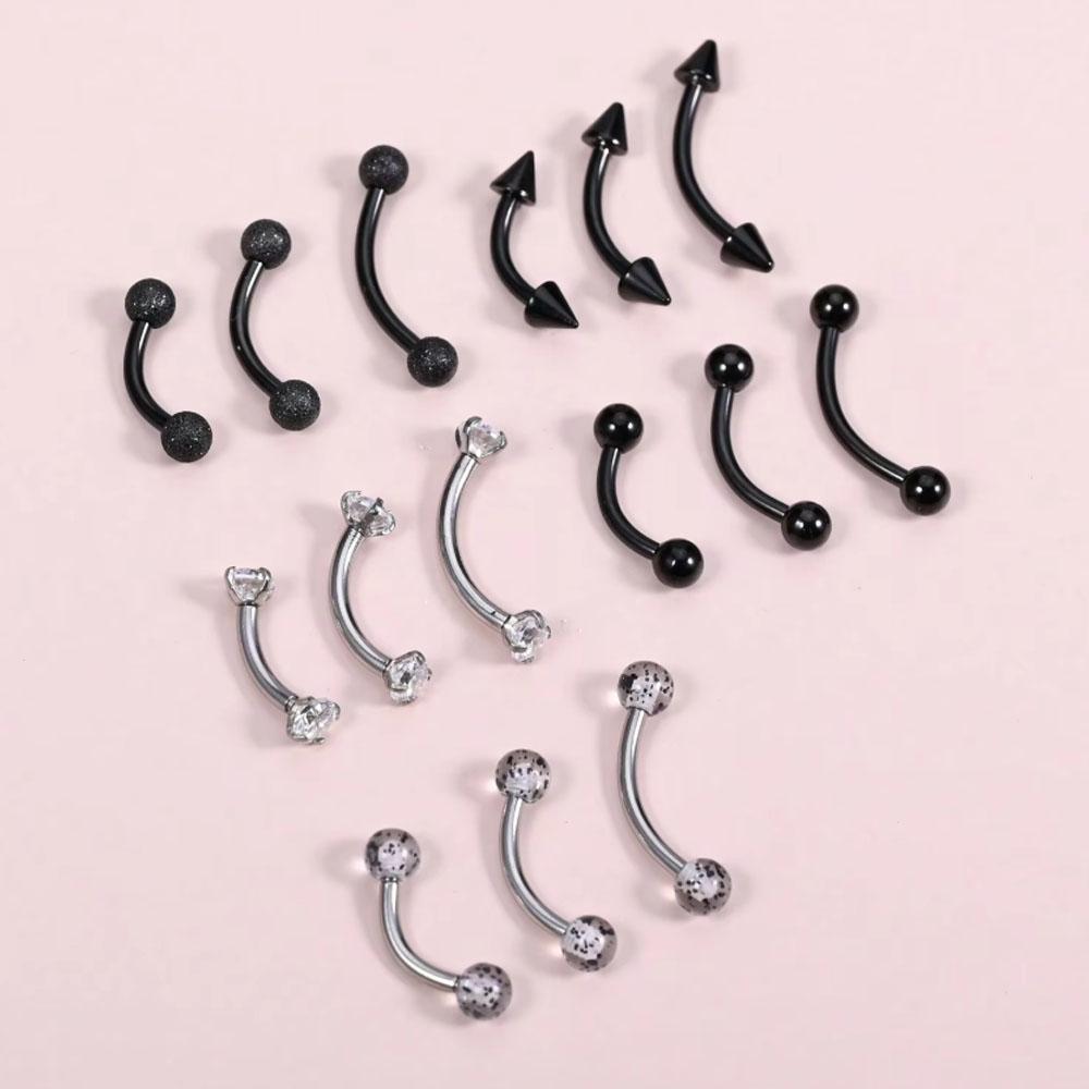 15종 세트 16g 피어싱 쥬얼리 눈썹 링 곡선형 바벨 - Body Jewelry Vertical Labret 리뷰 및 가격