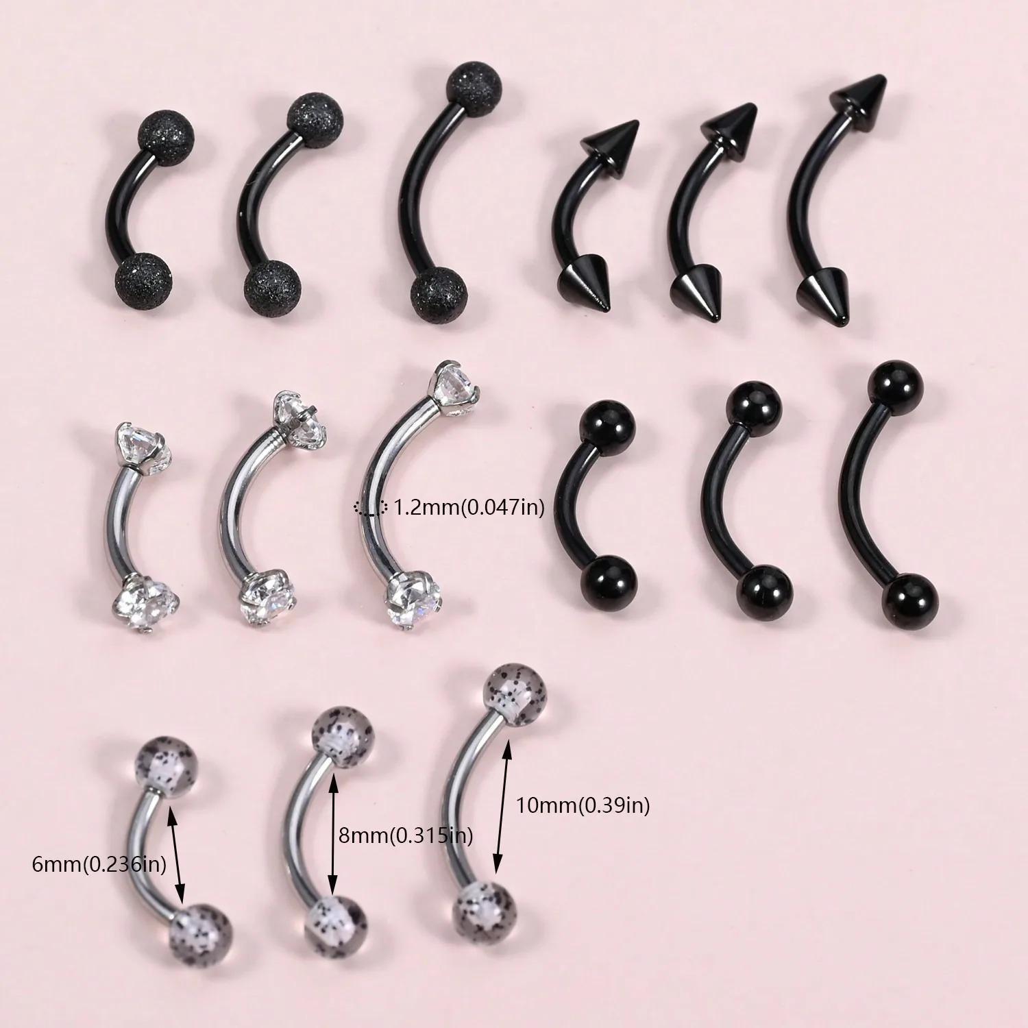 15개 16g 루크 피어싱 주얼리 눈썹 링 곡선형 바벨 - Body Jewelry Vertical Labret 리뷰 및 가격
