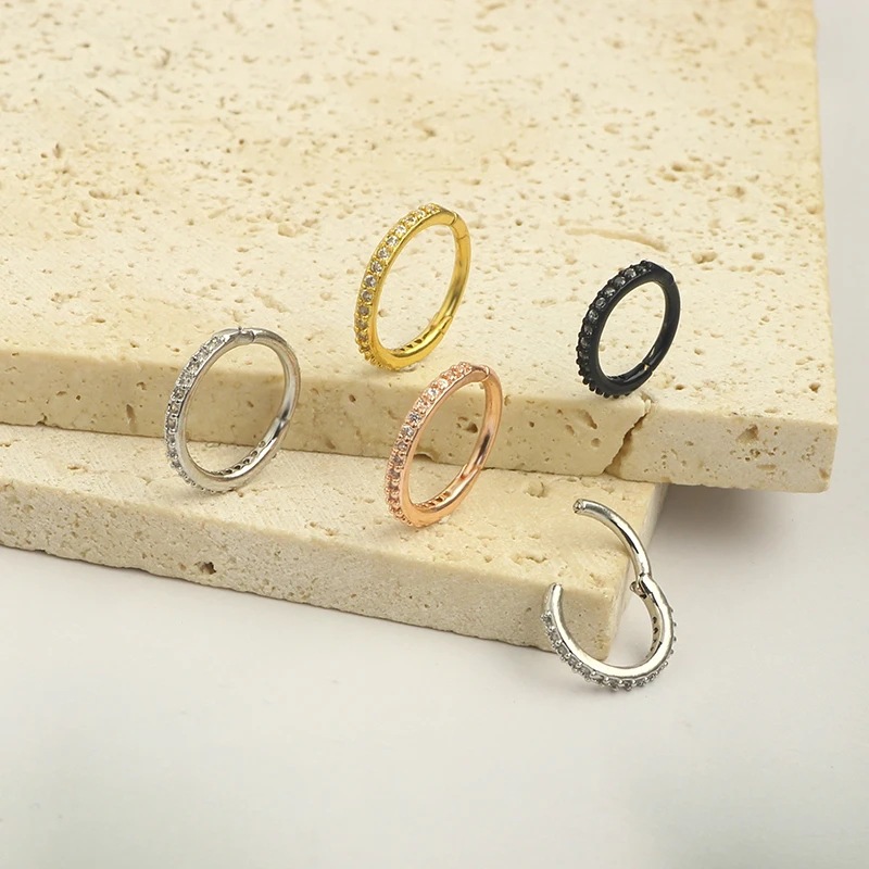새로운 스테인리스 스틸 코 링 다이아몬드 구리 세프텀  - Clicker Ring Seamless 리뷰 및 가격