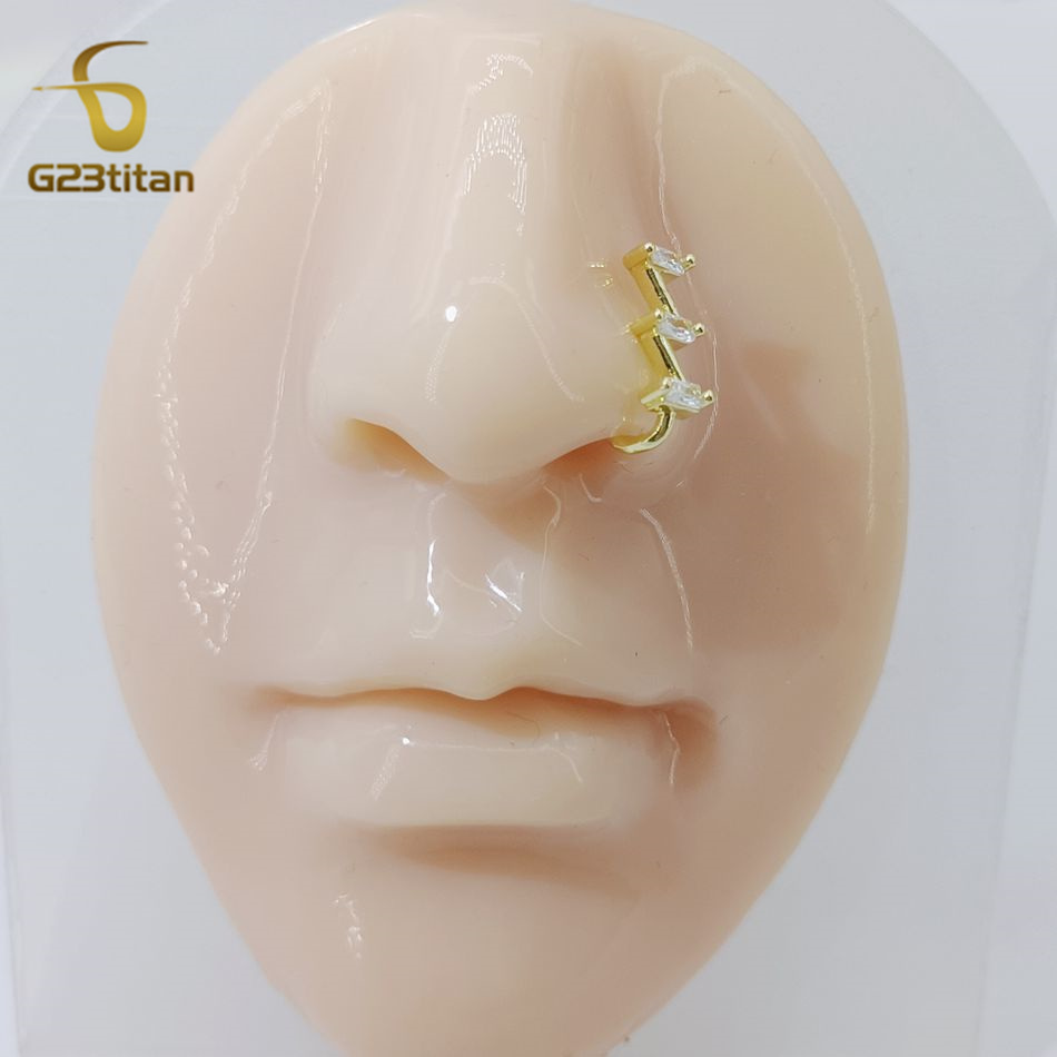 여성용 가짜 코 피어싱 링, 골든 크리스탈 구리 클립, - Body Jewelry Ear 리뷰 및 가격
