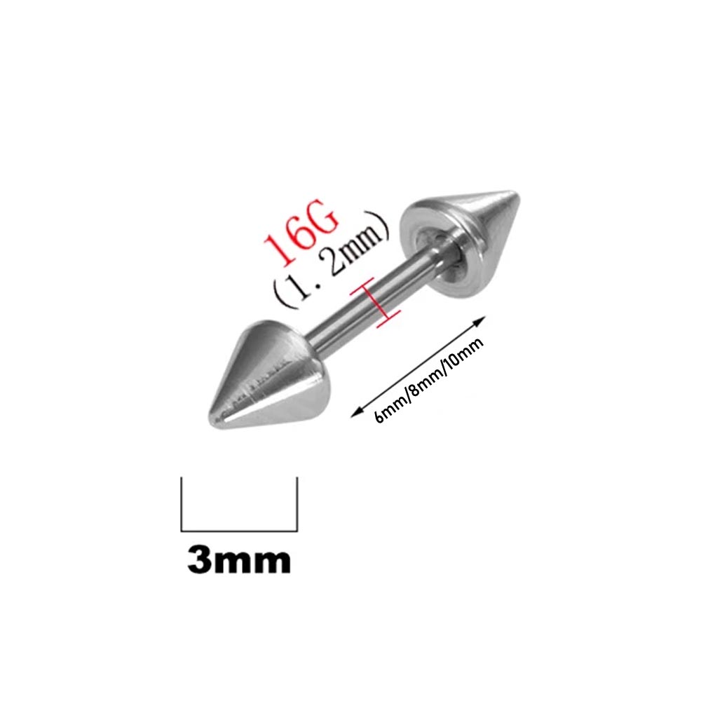 16G 스파이크 눈썹 천공 보석 호형 바벨 수직 혀 입 - Rook Curved Barbell 리뷰 및 가격