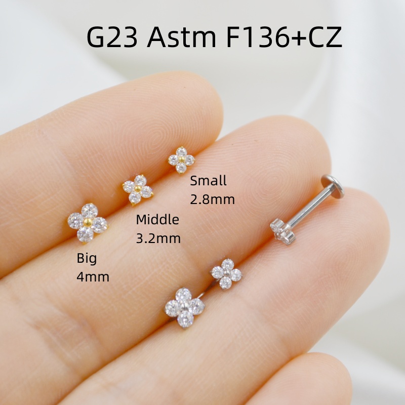 10개 바디 주얼리 16Gx8mm G23 티타늄 플라워 - Rook Curved Barbell 리뷰 및 가격