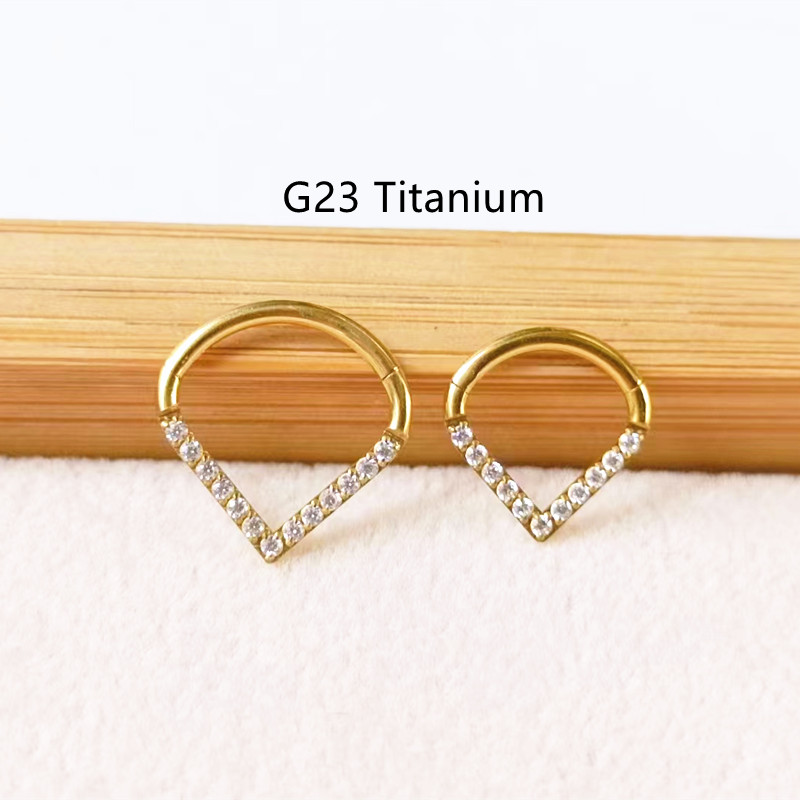 10개 G23 티타늄 F136 CZ 하트 노즈 심리스  - Clicker Ring Seamless 리뷰 및 가격