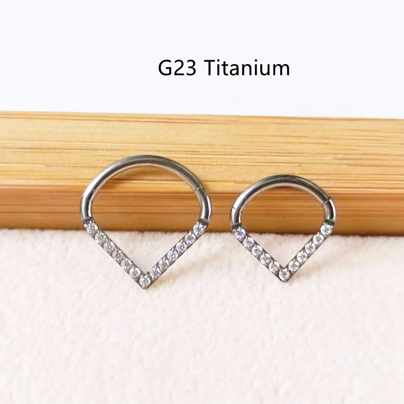 10개 G23 티타늄 F136 CZ 하트 노즈 심리스  - Clicker Ring Seamless 리뷰 및 가격