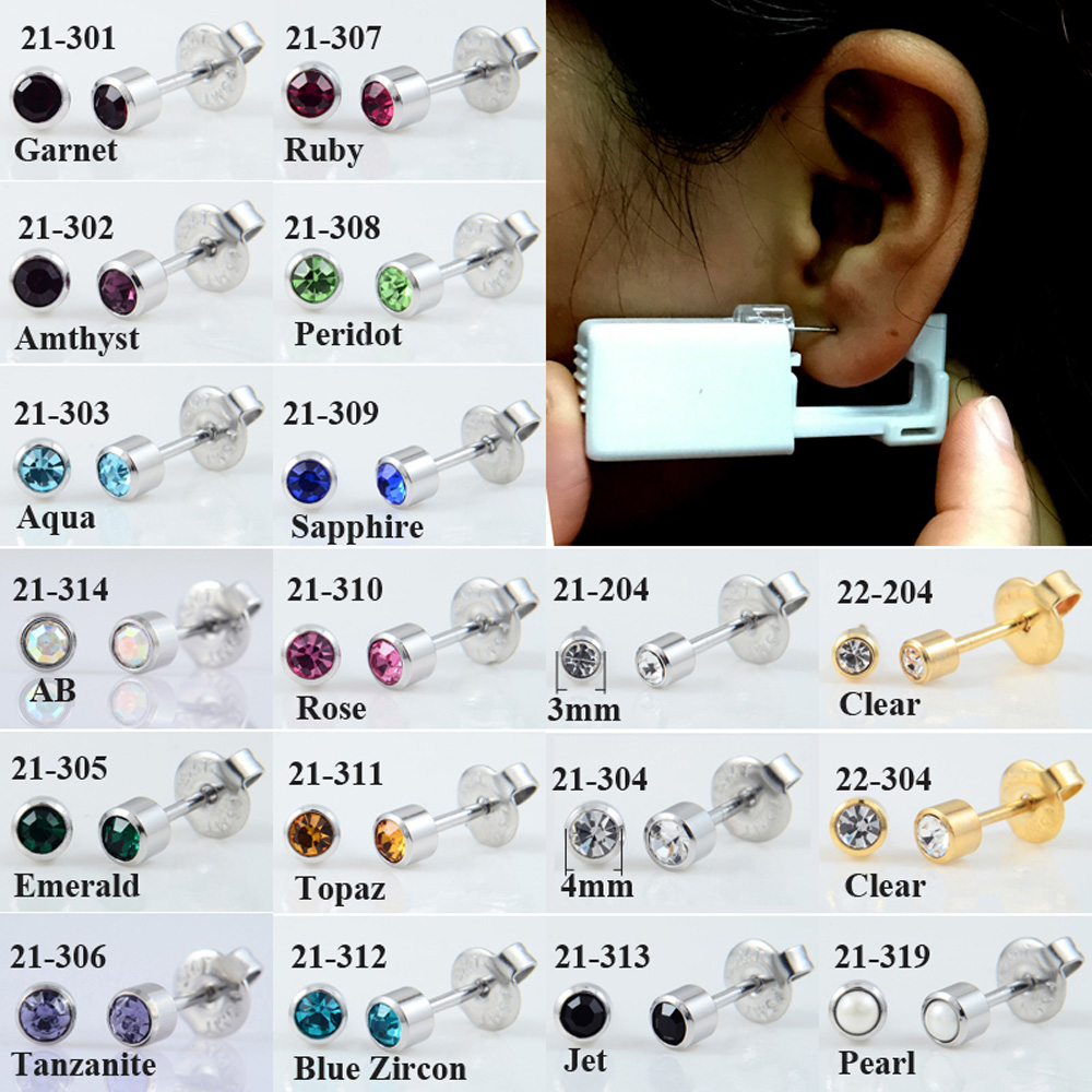 24 개/상자 통증 없음 귀 피어싱 키트 일회용 안전  - Body Jewelry Display Case 리뷰 및 가격