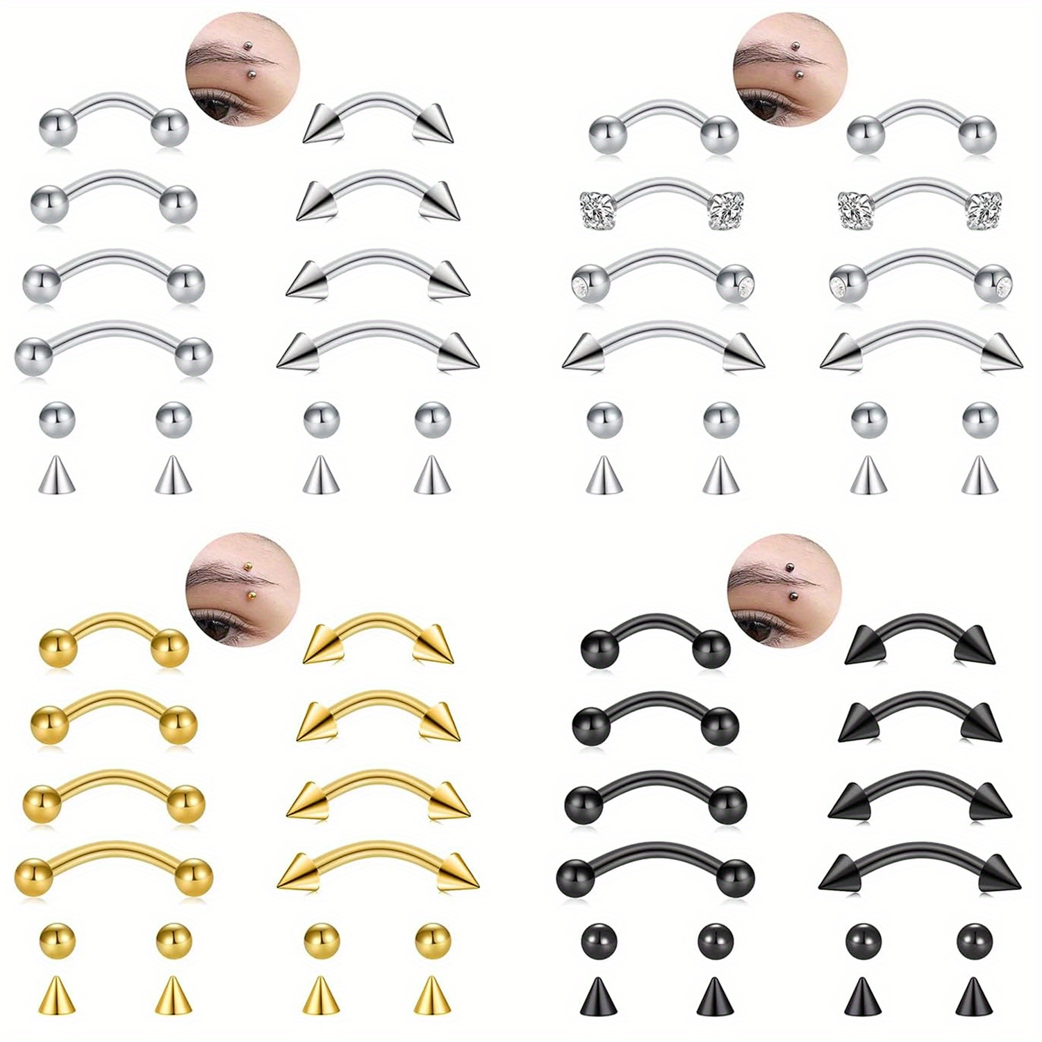 8pcs 루크 피어싱 쥬얼리 루크 귀걸이, 수직 Lab - Body Jewelry Vertical Labret 리뷰 및 가격