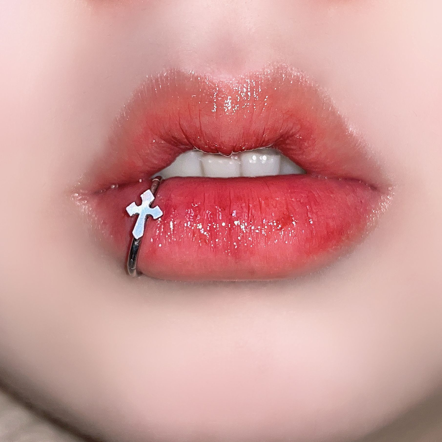 스테인레스 스틸 립 링 힌지 스타 물린 피어싱 코 링  - Body Jewelry Vertical Labret 리뷰 및 가격