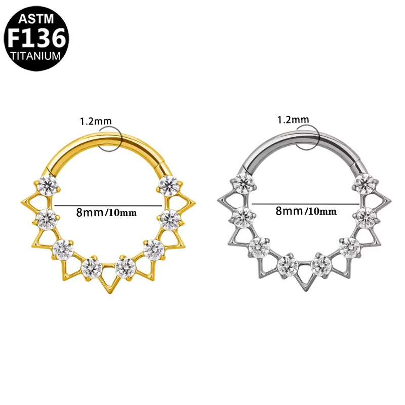 1PCS G23 티타늄 소재 콘치 후프 링 이중 레이어 - Rook Curved Barbell 리뷰 및 가격