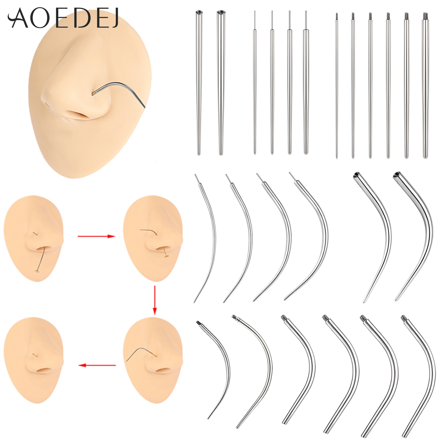 AOEDEJ 1 조각 스테인레스 스틸 피어싱 테이퍼 나 - Nostril Screw Pin 리뷰 및 가격